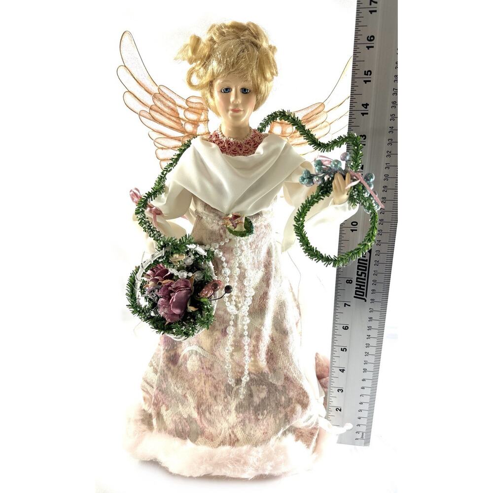 Vintage 1997 House of Lloyd Crystal Nicole 17” Angel Christmas Tree Topper Box - Picture 8 of 10